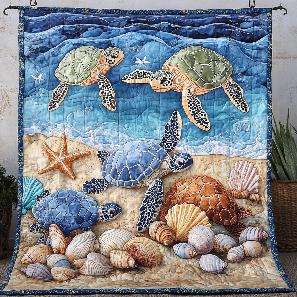 Sea Turtles Ocean Is Calling WU1501018CL Quilt