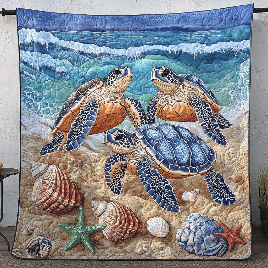 Sea Turtles Ocean Is Calling WU1501019CL Quilt