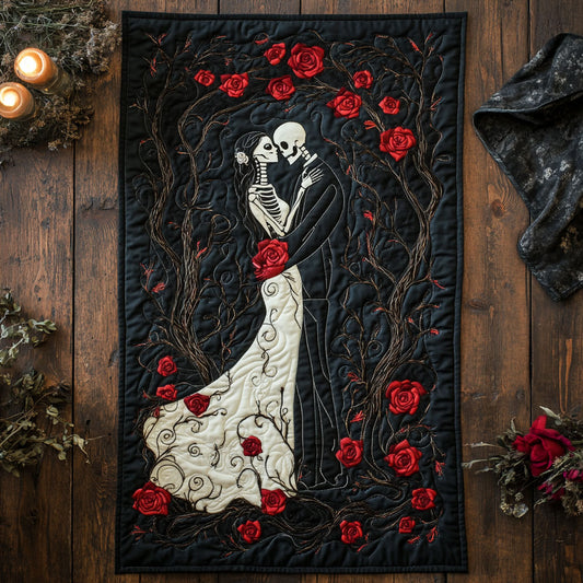 Skeleton Be Mine WU0303047CL Quilted Table Runner