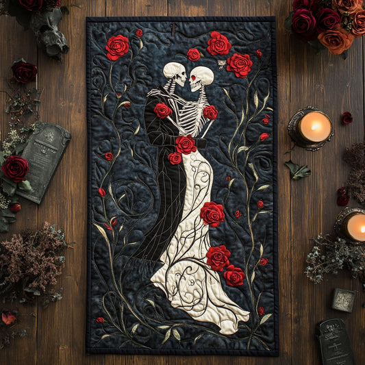 Skeleton Be Mine WU0303048CL Quilted Table Runner