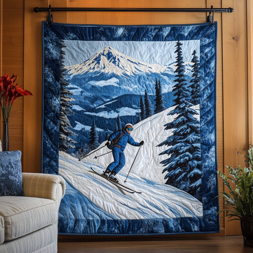 Skiing WU0401112CL Quilt