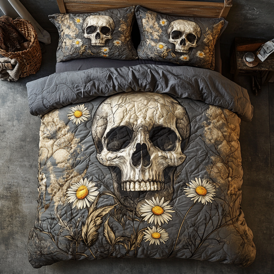 Skull And Daisies WU0602007CL Duvet Cover Set