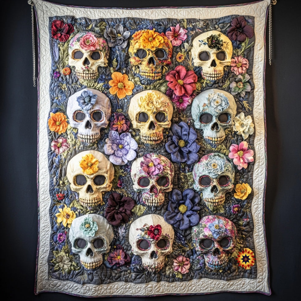 Skull Array WU0401126CL Quilt