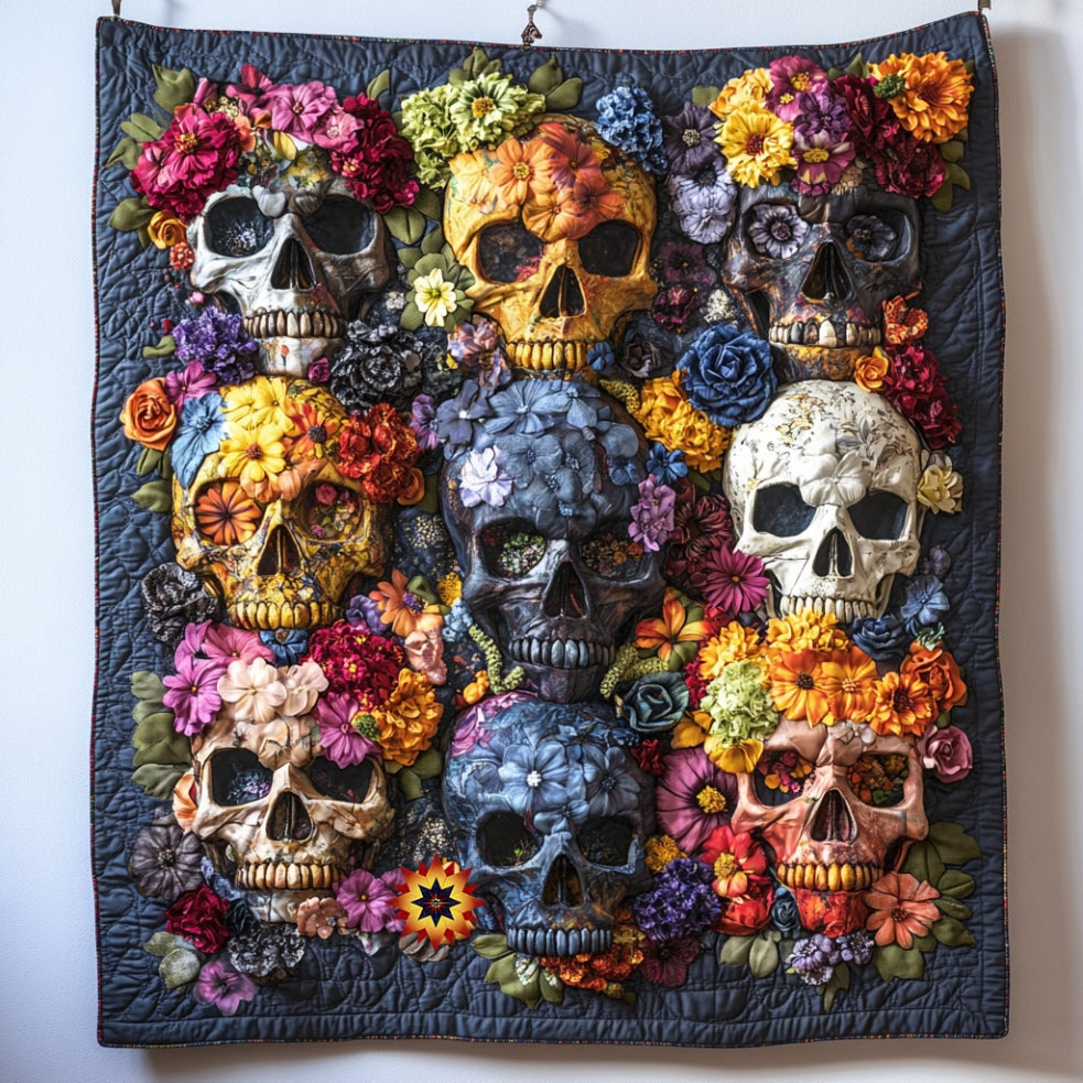 Skull Array WU0401127CL Quilt