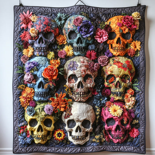 Skull Array WU0401128CL Quilt