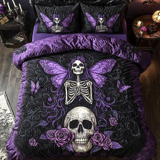 Skull Dark Majesty In Bloom WU1003041CL Duvet Cover Set