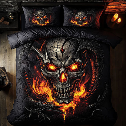 Skull Dragon’s Dominion WU1103111CL Duvet Cover Set