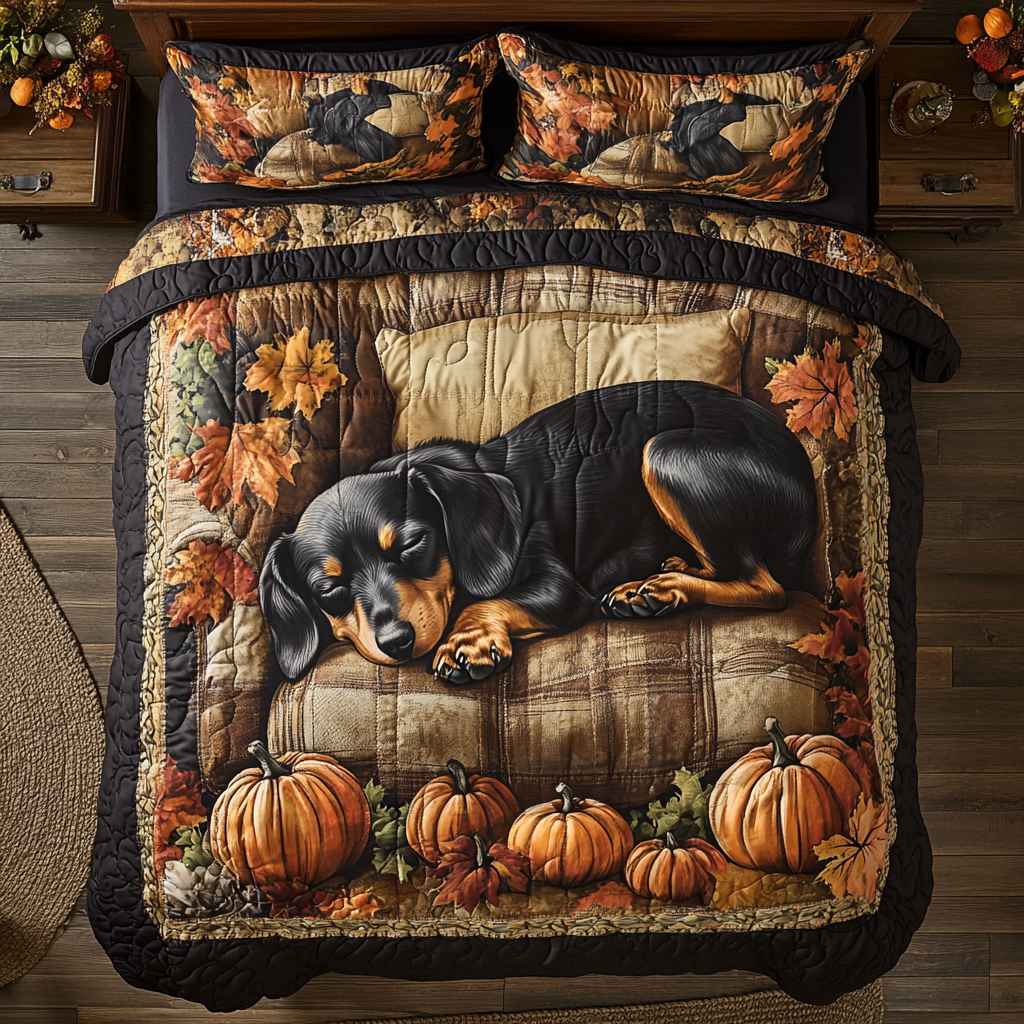 Sleeping Dachshund WU2001036CL Duvet Cover Set