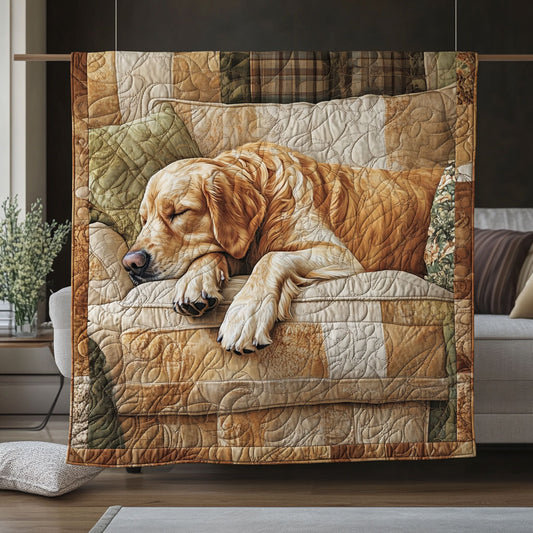 Sleeping Golden Retriever WU2001015CL Quilt