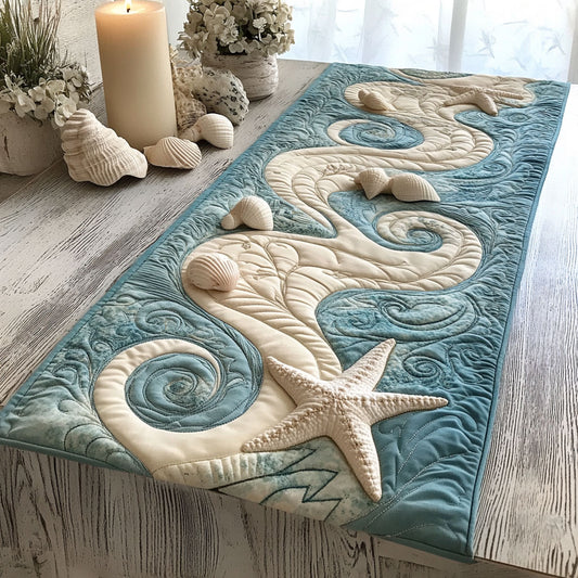 Starfish Seashore WU0303066CL Quilted Table Runner