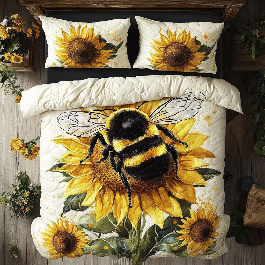 Sunflower Secrets And Bee Dreams WU0703003CL Duvet Cover Set