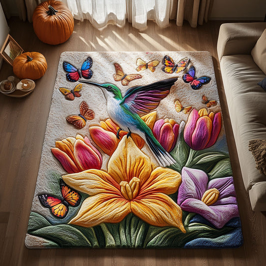 The Blooming Hummingbird WJ1108028CL Area Rug