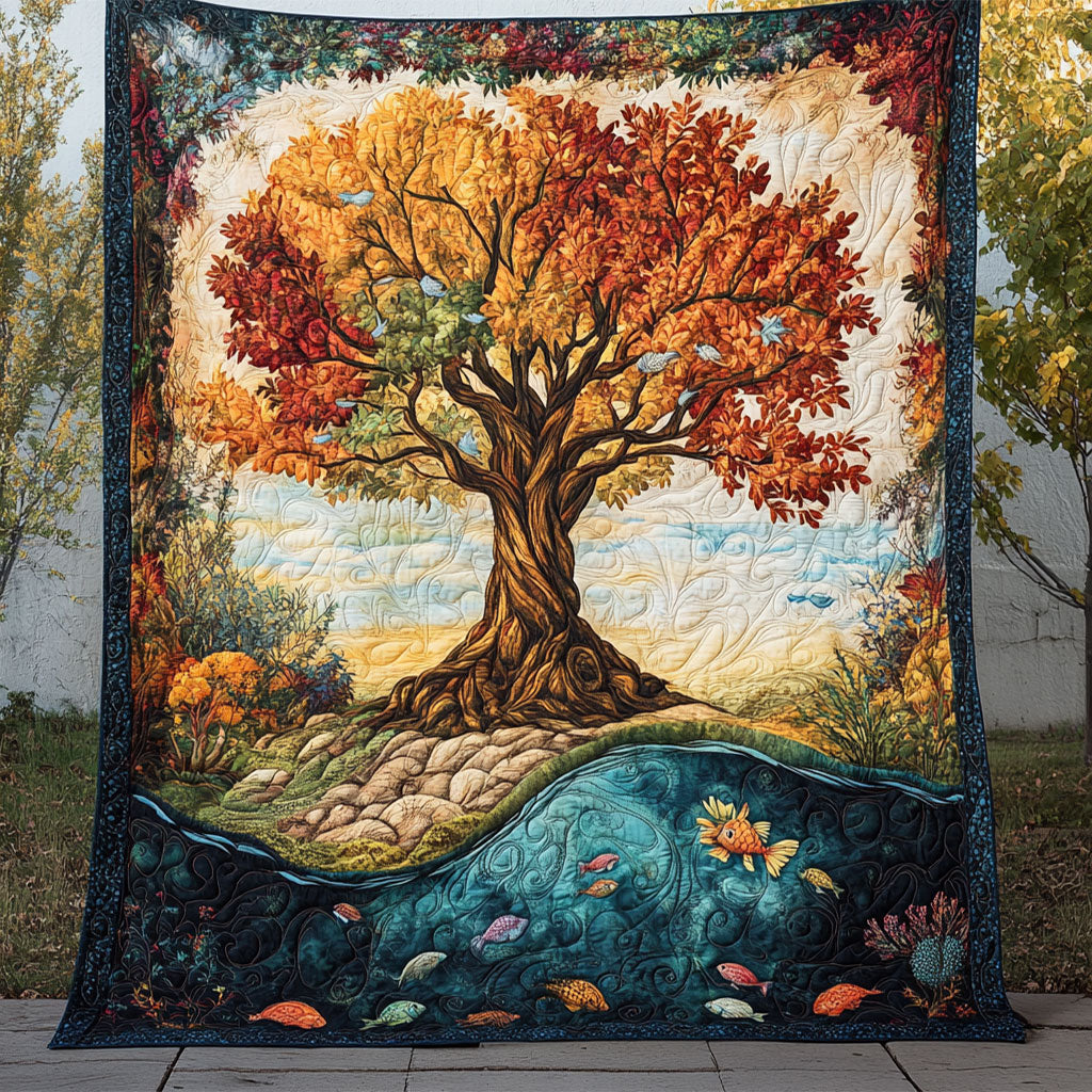 Tree Of Life Echoes Of The Ancient Tree WU1203008CL Quilt