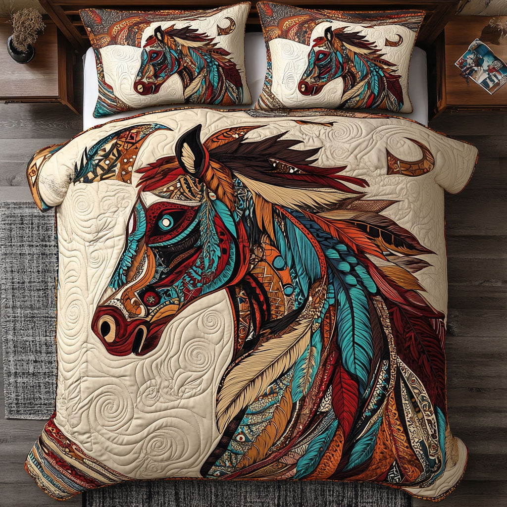 Tribal Horse WU1003007CL Duvet Cover Set