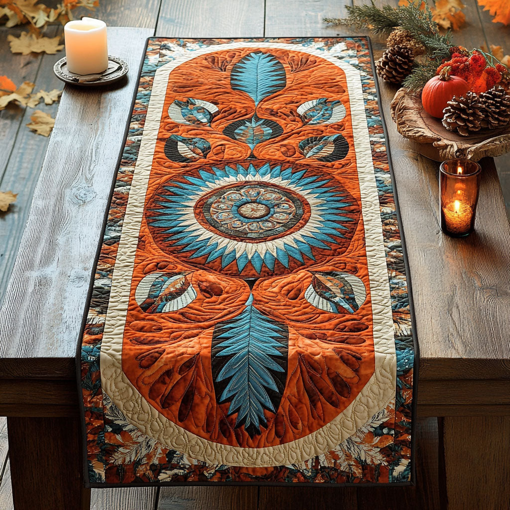 Tribal Mandala WU0303072CL Quilted Table Runner