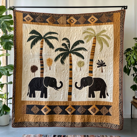 Tropical Elephant WU0503029CL Quilt