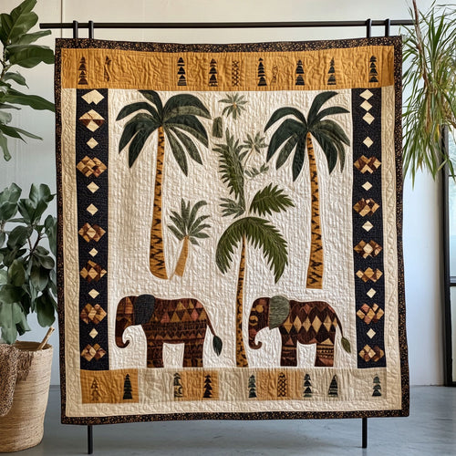 Tropical Elephant WU0503073CL Quilt