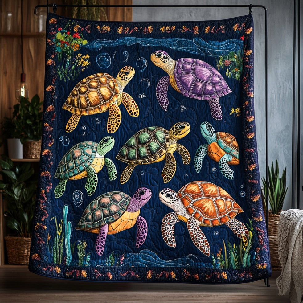 Turtle Ocean Is Calling WU0401043CL Quilt