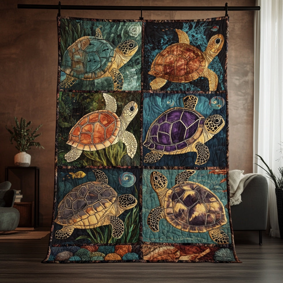 Turtle Ocean Is Calling WU0401050CL Quilt