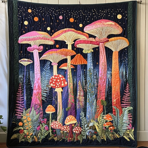 Vibrant Mushroom Forest WU0503057CL Quilt