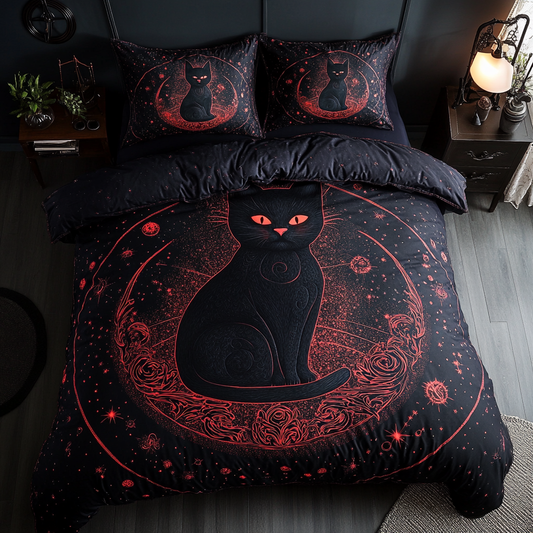 Whimsical Black Cat WU0602050CL Duvet Cover Set