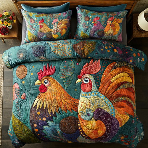 Whimsical Chicken WU0602058CL Duvet Cover Set