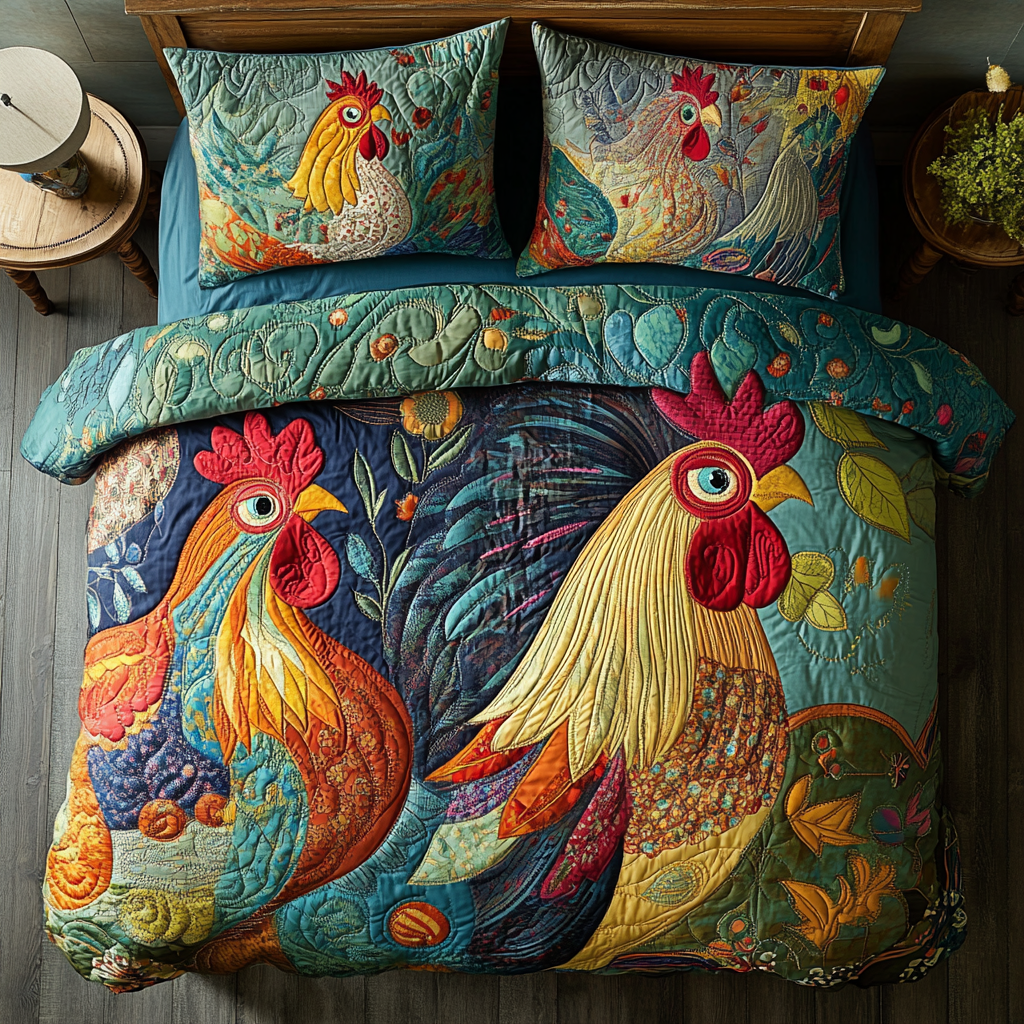 Whimsical Chicken WU0602059CL Duvet Cover Set