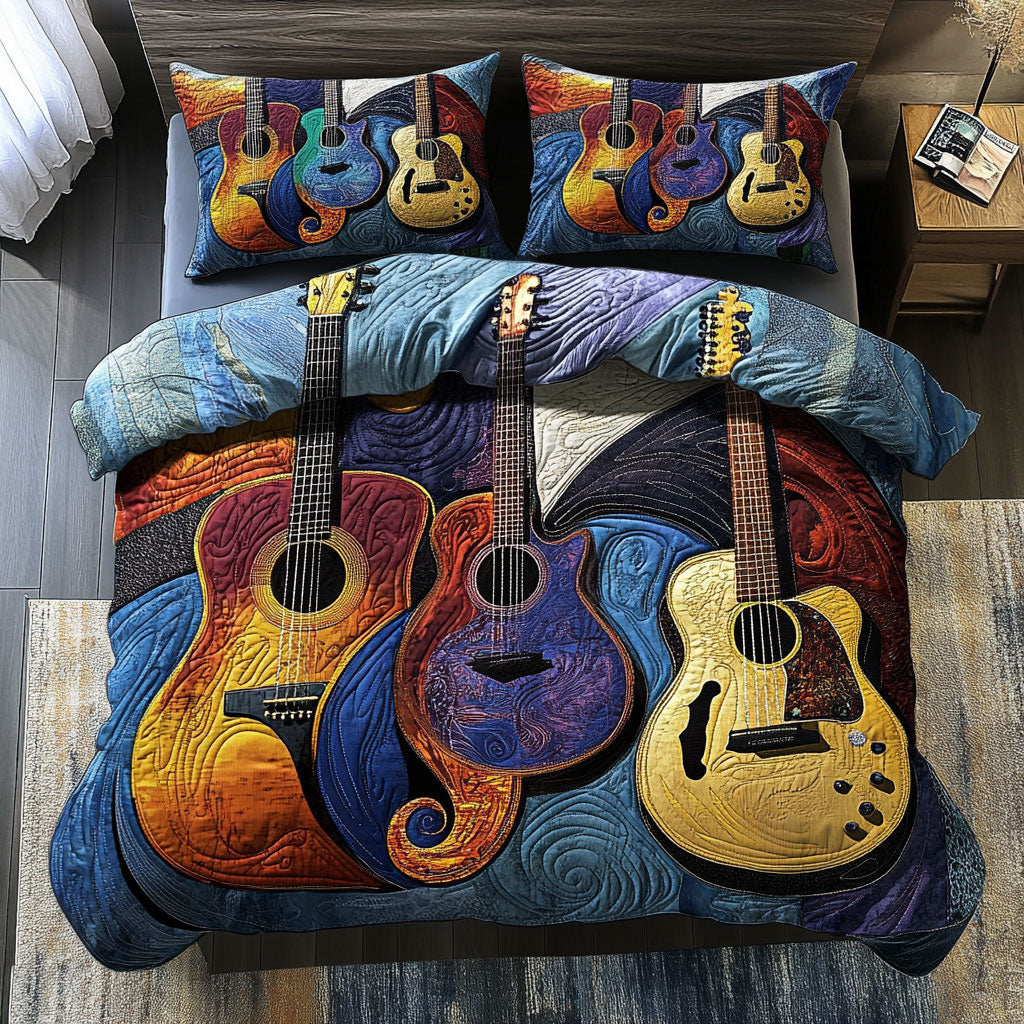 Whimsical Guitars WU0302024CL Duvet Cover Set