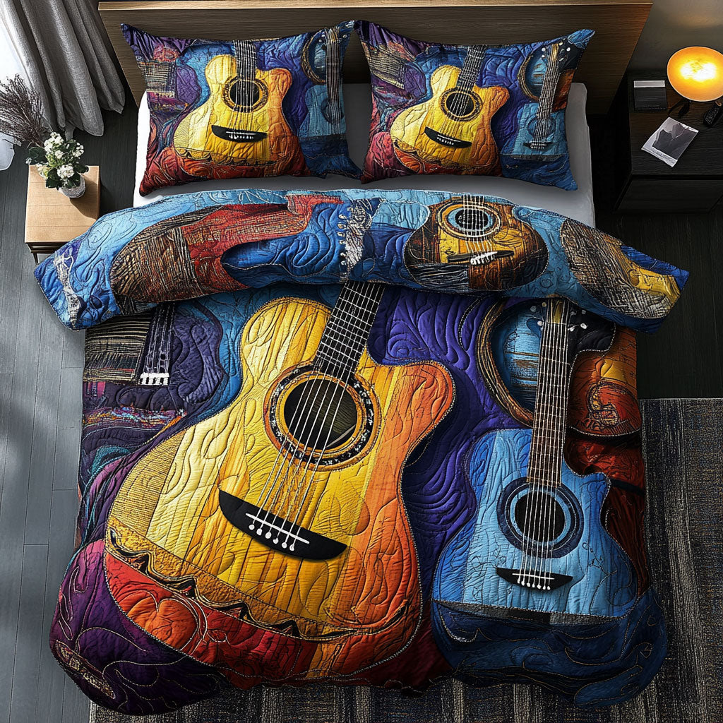 Whimsical Guitars WU0302026CL Duvet Cover Set