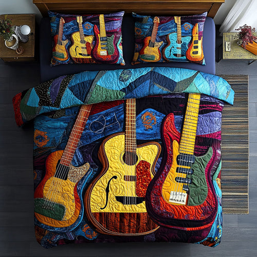 Whimsical Guitars WU0302027CL Duvet Cover Set