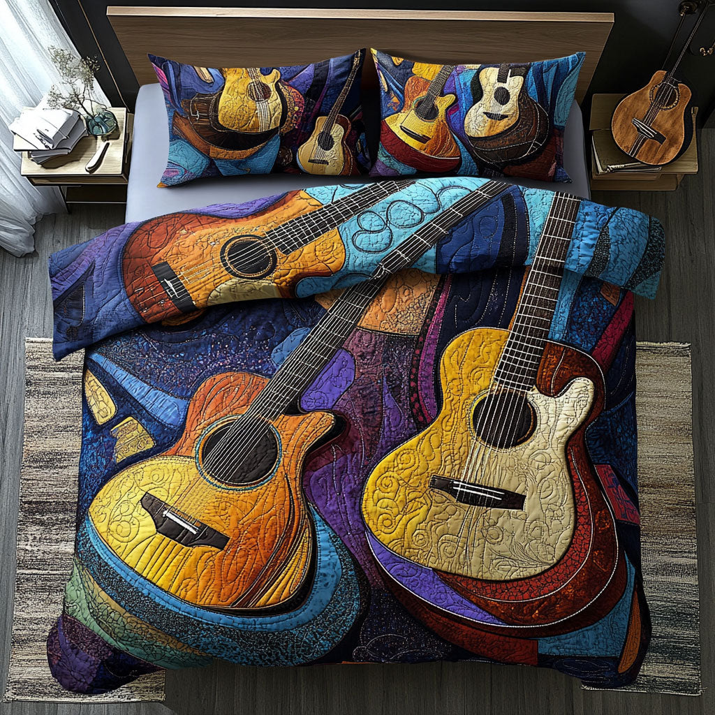 Whimsical Guitars WU0302028CL Duvet Cover Set