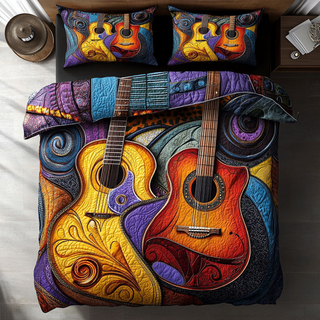 Whimsical Guitars WU0302029CL Duvet Cover Set