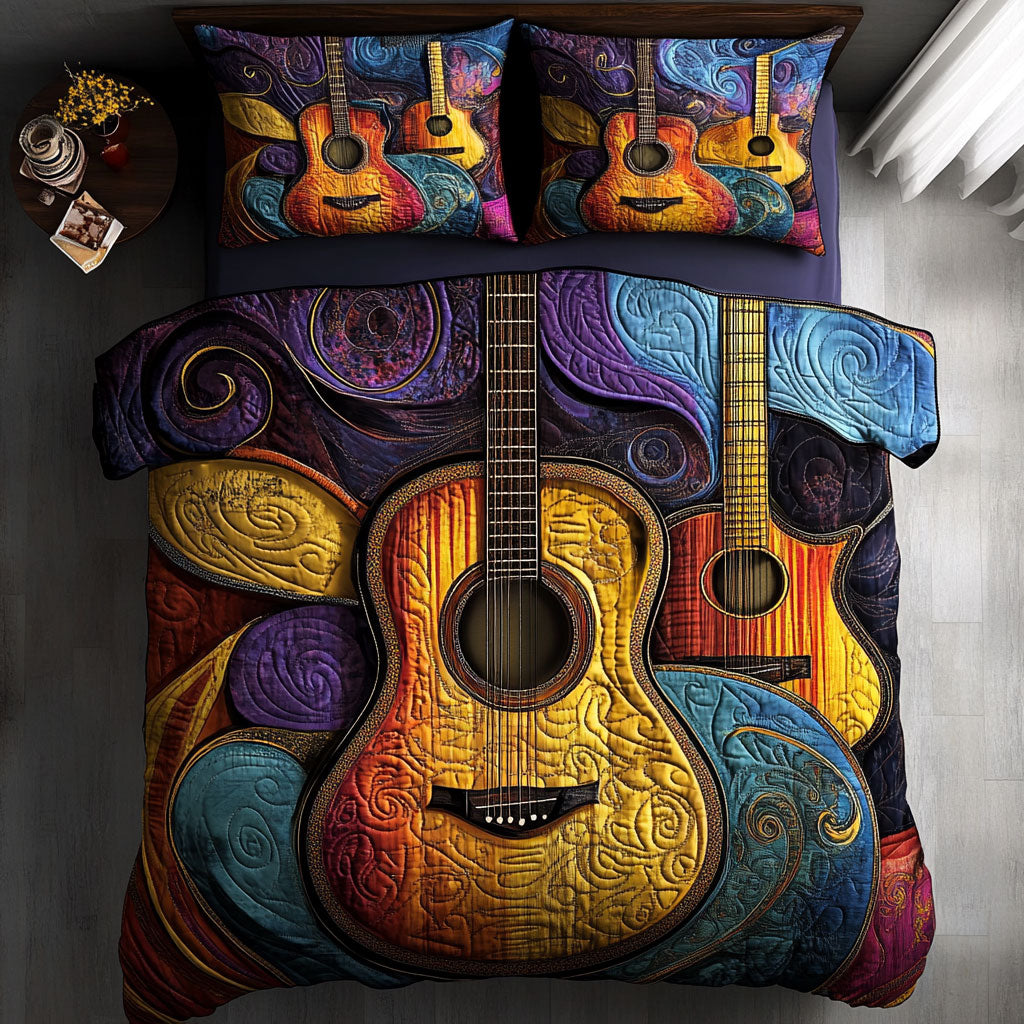 Whimsical Guitars WU0302031CL Duvet Cover Set