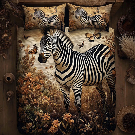 Zebra In Bloom WU0703018CL Duvet Cover Set