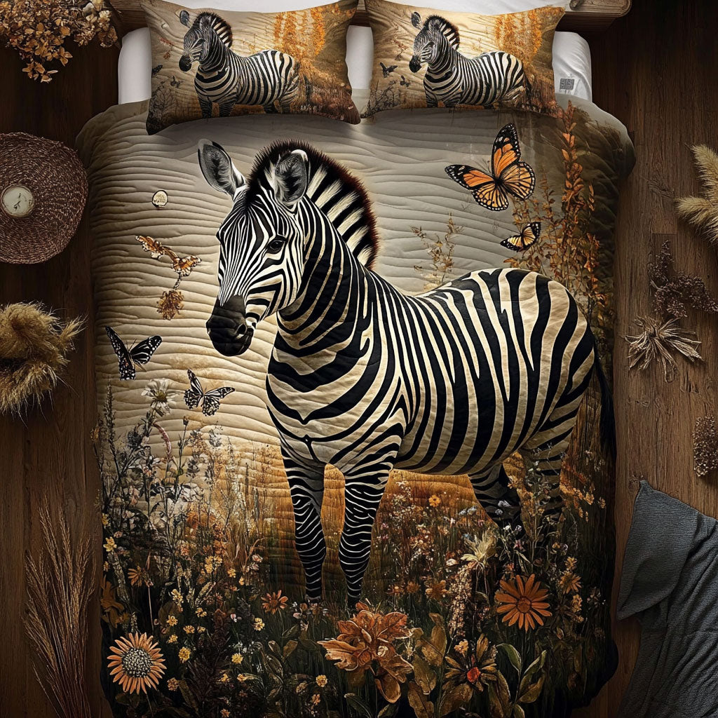 Zebra In Bloom WU0703019CL Duvet Cover Set